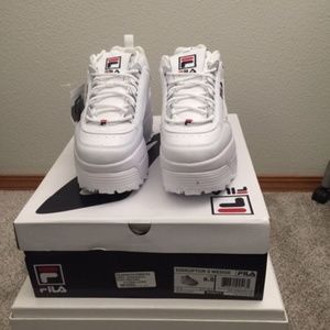 fila disruptor ii platform wedge sneakers